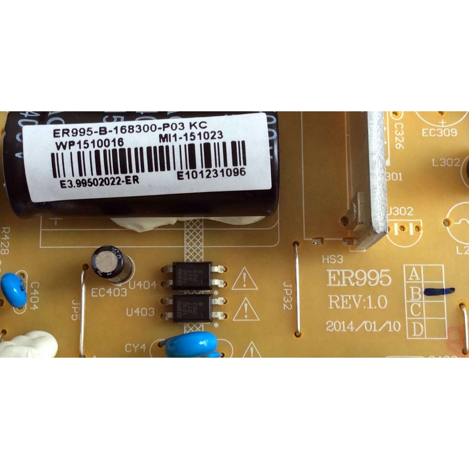 FUENTE DE PODER / RCA RE46ZN1005 / AE0050152 / ER995 B / KB-3151C / ER995-B-168300-P03 / CQC11001057547 / ET-002 / PANEL V400HJ6-PE1-CI-12V / MODELOS SLD40HG45RQ / LED40G45RQD 5520-LD40G45-A1 / LRK40G45RQD 5518-DK40G45-C4 / SLD40HG45RQ 5512-HS40G45-A1 - Imagen 3